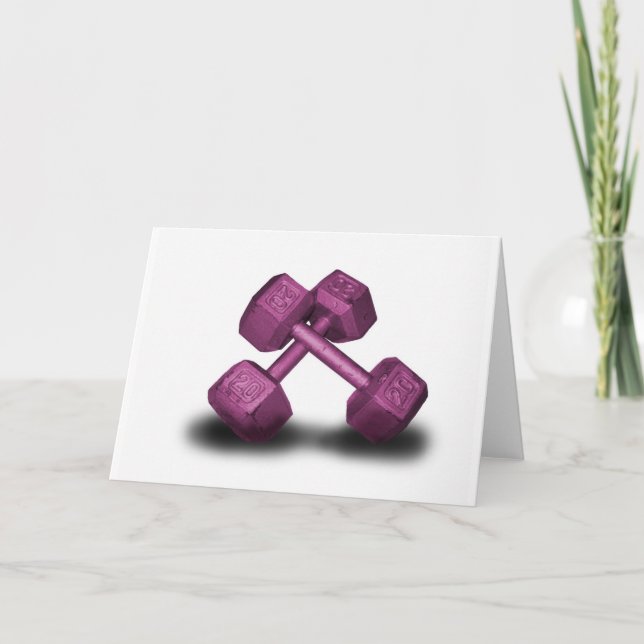 Pink Dumbbells Merchandise Card (Front)
