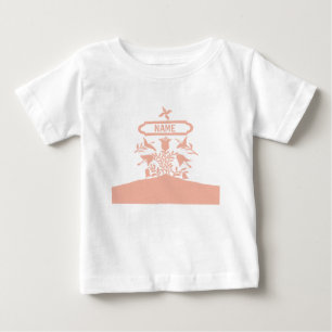 Pink Dutch Flowers, add names Baby T-Shirt