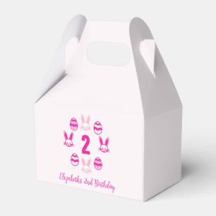 Pink Easter 2nd Birthday Favor Box