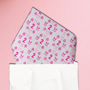 Pink Easter 2nd Birthday Tissue Paper
