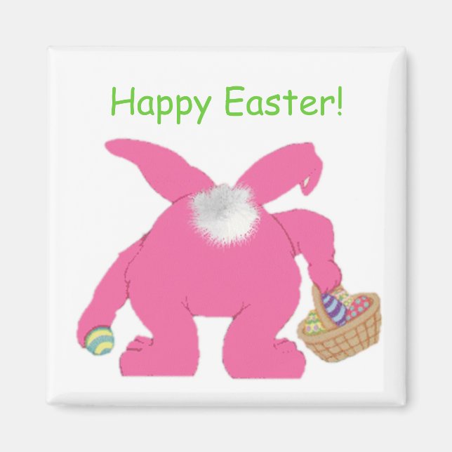 Pink Easter Bunny - Magnet (Front)