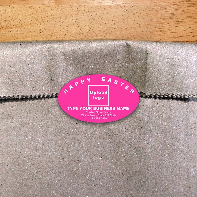 Pink Easter Business Oval Shape Sticker (Creator Uploaded)