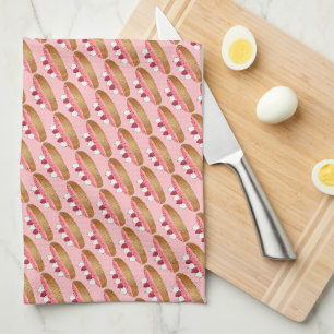 Pink Eclair French Choux Pastry Baking Patisserie  Kitchen Towel