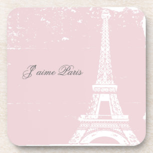 Pink Eiffel Tower Cork Coasters