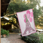 Pink Eiffel Tower Roses Rose Balloons House Flag