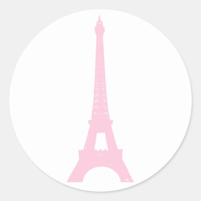 Pink Eiffel Tower Sticker (Front)