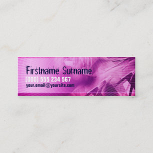 Pink Electro Scifi Profile Business Card