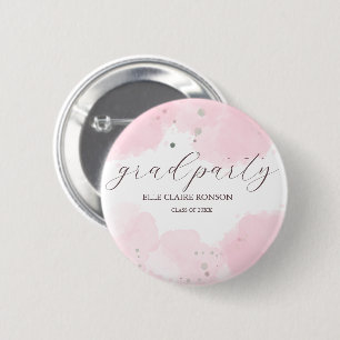 pink Elegance Graduation Party Invitation 2 Inch Round Button