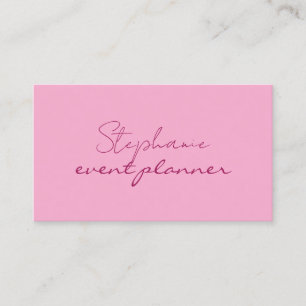 Pink Elegant Colourful Girly Professional Modern  Business Card