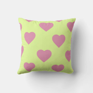 Pink Elegant Cute Cozy Modern Romantic Chic Heart Throw Pillow