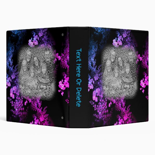 Pink Elegant Flowers Personalized Photo  Binder (Background)