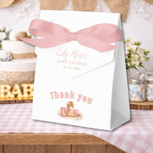 Pink Elegant Little Cowgirl Baby Girl Shower Favor Box