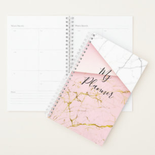Pink Elegant Marble design Planner