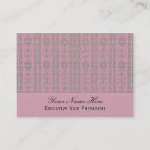 Pink Elegant Pattern Business Card