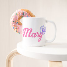 Pink Elegant Script Best Mom Motif