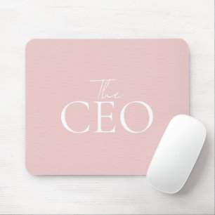 Pink Elegant Simple Minimal The CEO Personalised Mouse Pad