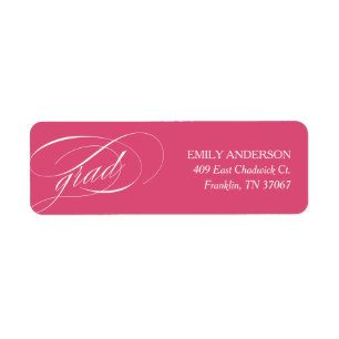 Pink Elegant Trendy Calligraphy Graduation Address