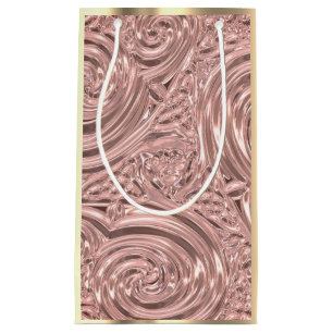 Pink elegant victorian art nouveau abstract small gift bag
