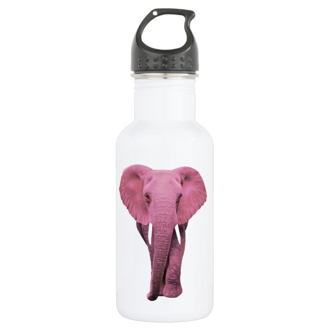Pink Elephant 532 Ml Water Bottle (Front)