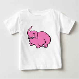 Pink Elephant Baby T-Shirt