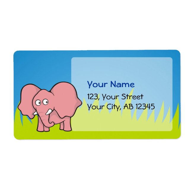 Pink elephant cartoon (Front)