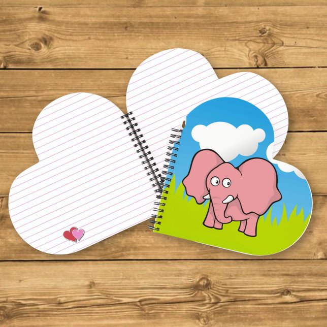 Pink Elephant Cartoon Notebook (Creator Uploaded)