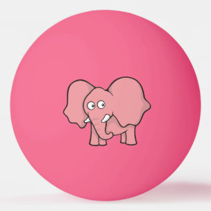 Pink Elephant Cartoon Ping Pong Ball
