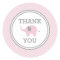 Pink Elephant Chevron Thank You Favour Sticker
