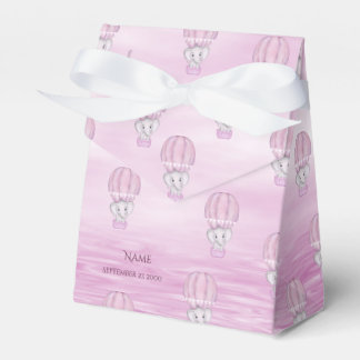 Pink Elephant Hot Air Balloon Favour Box