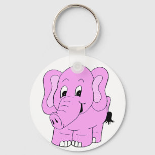 Pink Elephant Keychain