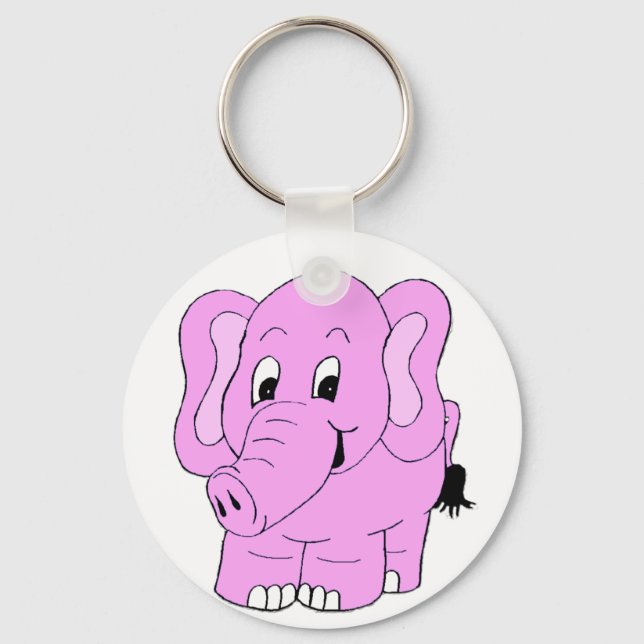 Pink Elephant Keychain (Front)