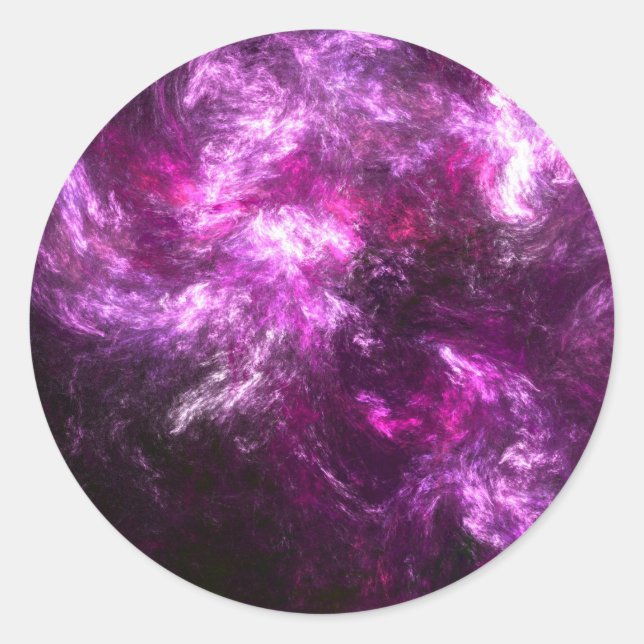 Pink Elephant Nebula Classic Round Sticker (Front)