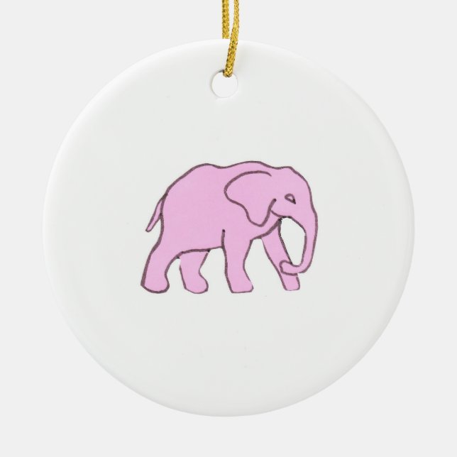 Pink Elephant Ornament (Front)