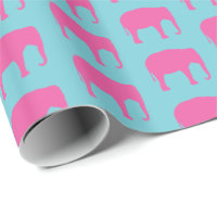 Pink Elephant Silhouettes Pattern