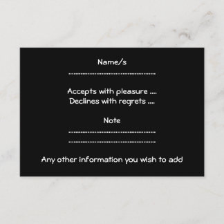 Pink elephant spiral. RSVP card