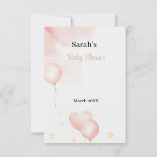 Pink Elephant Thank You Card