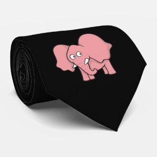 Pink elephant tie