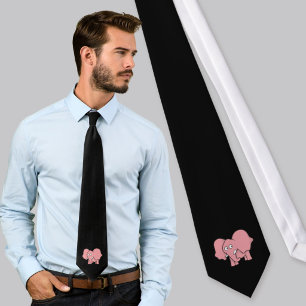 Pink elephant tie