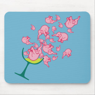 Pink Elephants Mouse Pad
