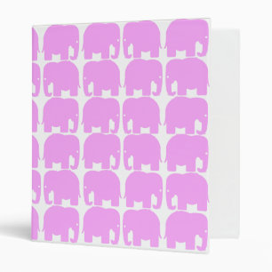 Pink Elephants Silhouette Binder