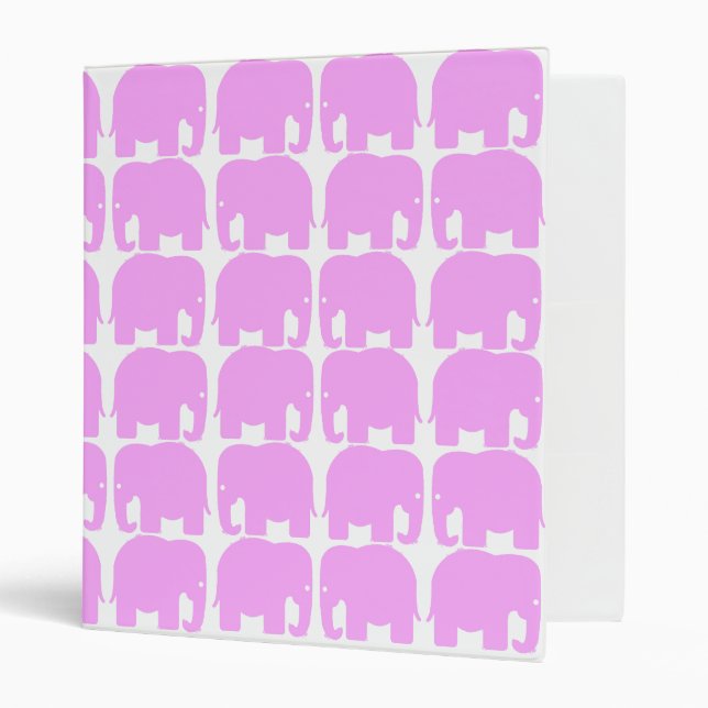 Pink Elephants Silhouette Binder (Front/Inside)