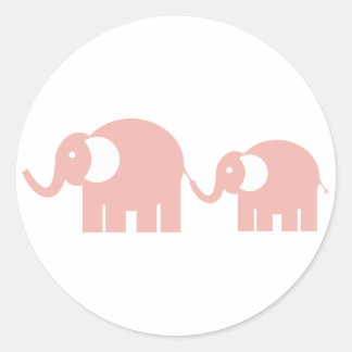 Pink Elephants Stickers