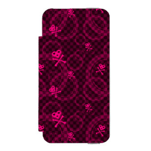 Pink Emo Pattern With Circles Incipio Watson™ iPhone 5 Wallet Case