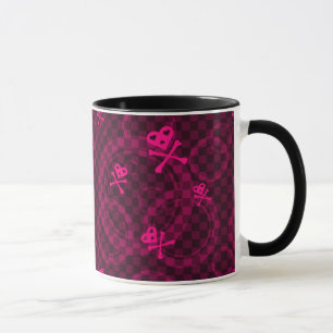 Pink Emo Pattern With Circles Mug