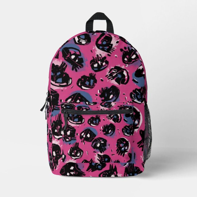 Pink emo scull Accessories Bags Wallets Backpacks (Front)