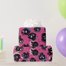 Pink emo scull Crafts & Party Supplies Gift Wrapp