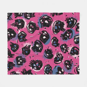 Pink emo scull Home & Living  Home Décor  Throw Fleece Blanket