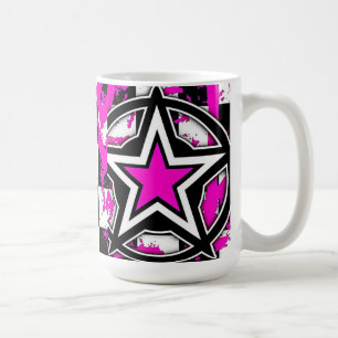 Pink Emo Star Coffee Mug