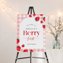 Pink En vichy Berry premier anniversaire Fille fra