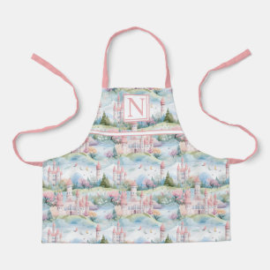 Pink Enchanting Castle Landscape - Customized Apron